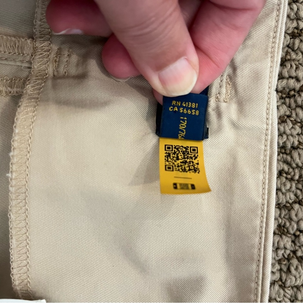 POLO RALPH LAUREN tan/beige Belted Twill Featherweight Safari Western pants sz 8 - Picture 14 of 15